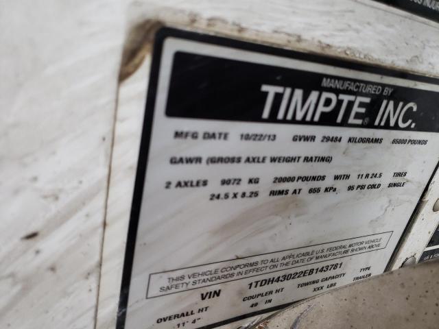 1TDH43022EB143781 - 2014 TIMP HOPPER TRL WHITE photo 10