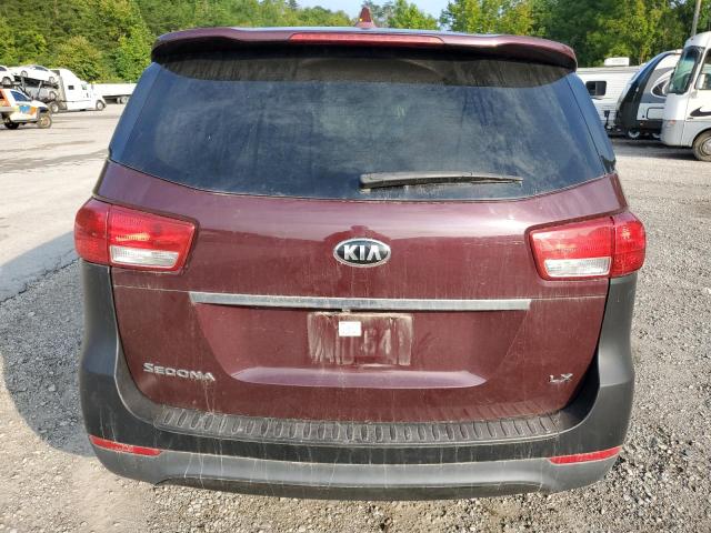 KNDMB5C1XJ6409053 - 2018 KIA SEDONA LX BURGUNDY photo 6