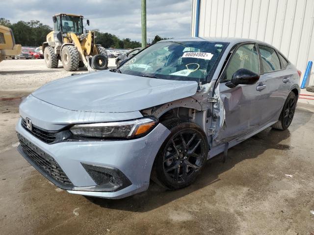 2HGFE2F50NH595530 - 2022 HONDA CIVIC SPORT GRAY photo 2