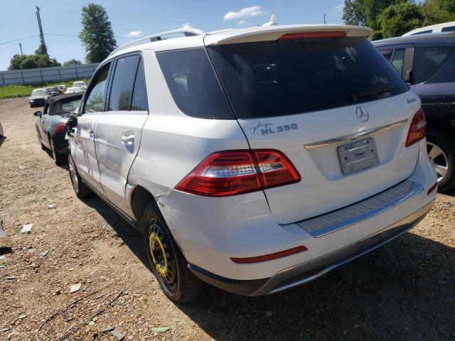 4JGDA5HB8FA605836 - 2015 MERCEDES-BENZ ML 350 4MATIC WHITE photo 2