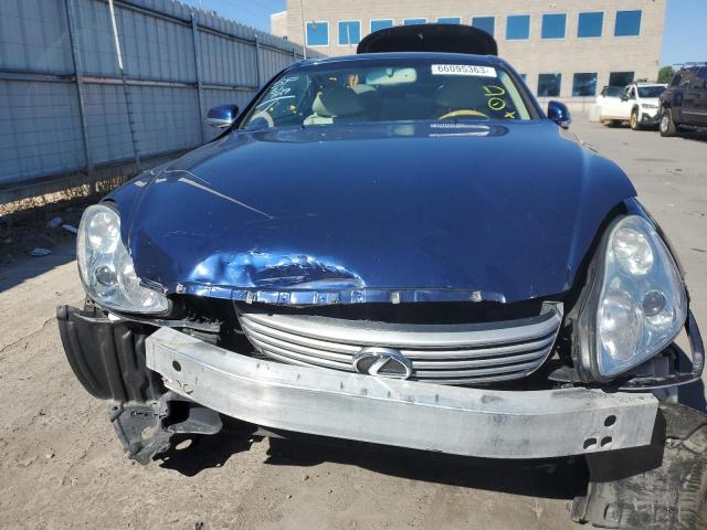 JTHFN48Y820022665 - 2002 LEXUS SC 430 BLUE photo 5