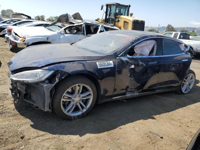 5YJSA1H12EFP61596 - 2014 TESLA MODEL S BLUE photo 1