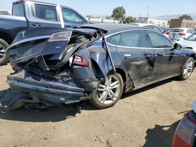 5YJSA1H12EFP61596 - 2014 TESLA MODEL S BLUE photo 3