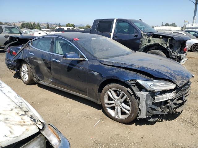 5YJSA1H12EFP61596 - 2014 TESLA MODEL S BLUE photo 4