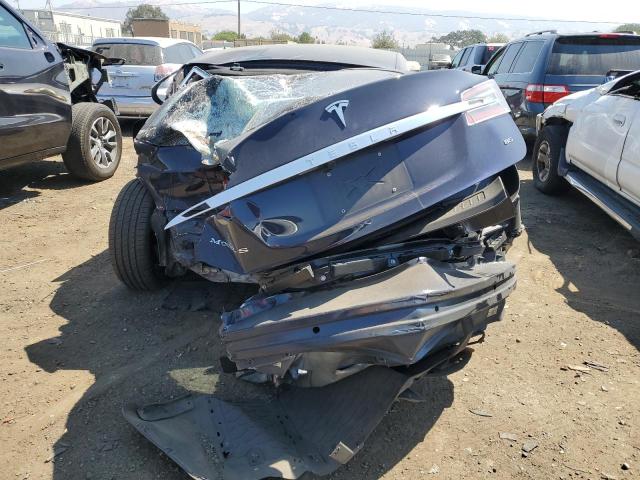 5YJSA1H12EFP61596 - 2014 TESLA MODEL S BLUE photo 6