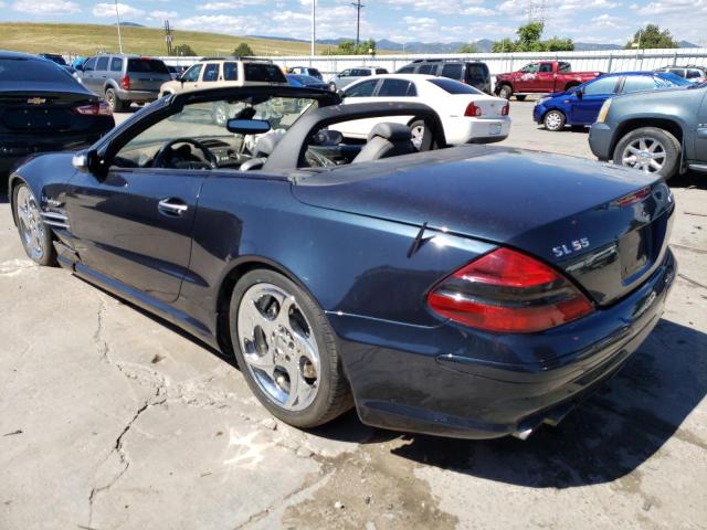 WDBSK74F95F087328 - 2005 MERCEDES-BENZ SL 55 AMG BLUE photo 2