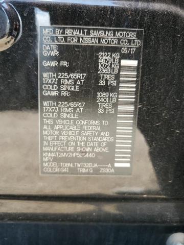 KNMAT2MV2HP585440 - 2017 NISSAN ROGUE S 黑色 照片 12