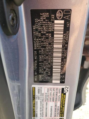 2T1KR32E45C455701 - 2005 TOYOTA COROLLA MA XR BLUE photo 12