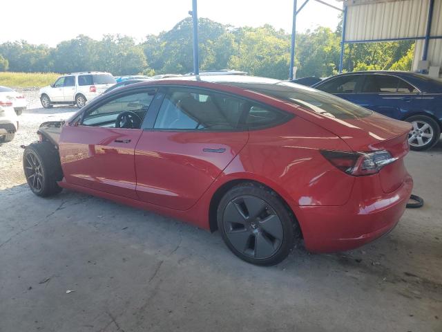 5YJ3E1EA9MF859441 - 2021 TESLA MODEL 3 RED photo 2