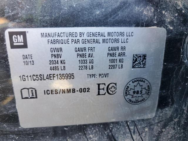 1G11C5SL4EF135995 - 2014 CHEVROLET MALIBU 1LT Niebieski zdjęcie 12