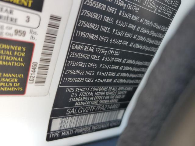 SALGV2TF7FA214460 - 2015 LAND ROVER RANGE ROVE AUTOBIOGRAPHY WHITE photo 13