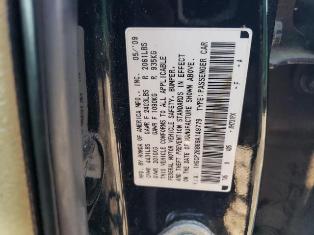 1HGCP26869A149779 - 2009 HONDA ACCORD EXL BLACK photo 24