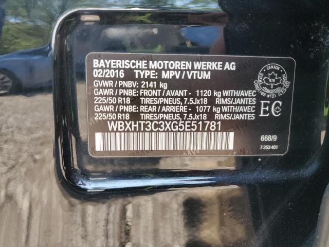 WBXHT3C3XG5E51781 - 2016 BMW X1 XDRIVE28I BLACK photo 13