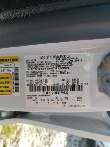 3FA6P0SU8KR279437 - 2019 FORD FUSION TITANIUM Ağ foto 13