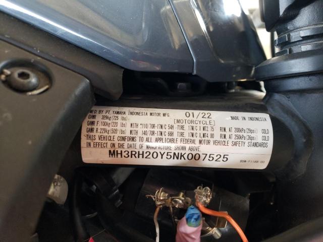 MH3RH20Y5NK007525 - 2022 YAMAHA MT-03 TEAL photo 10