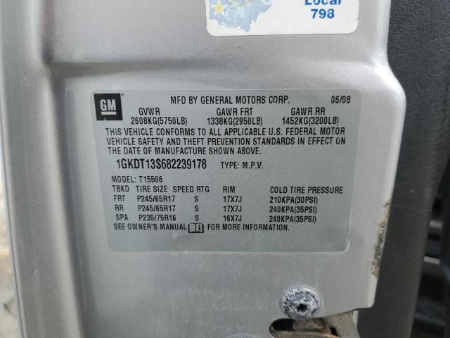 1GKDT13S682239178 - 2008 GMC ENVOY Gümüş fotoğraf 13