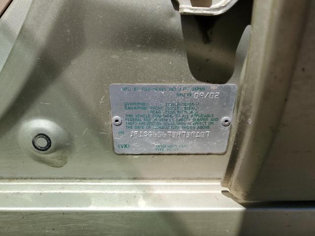 JF1SG65673H739107 - 2003 SUBARU FORESTER 2.5XS ოქროსფერი ფოტო 12