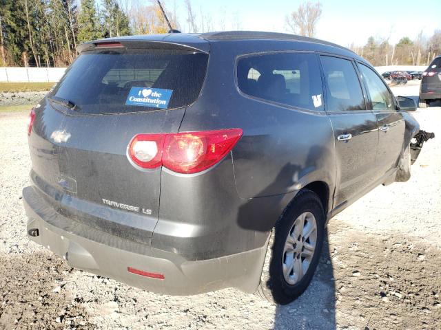 1GNKRFED1CJ396815 - 2012 CHEVROLET TRAVERSE LS GRAY photo 4