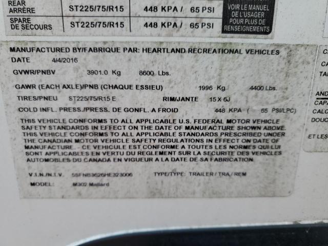 5SFNB3626HE323006 - 2017 HEARTLAND MALLARD M3 双色 照片 10