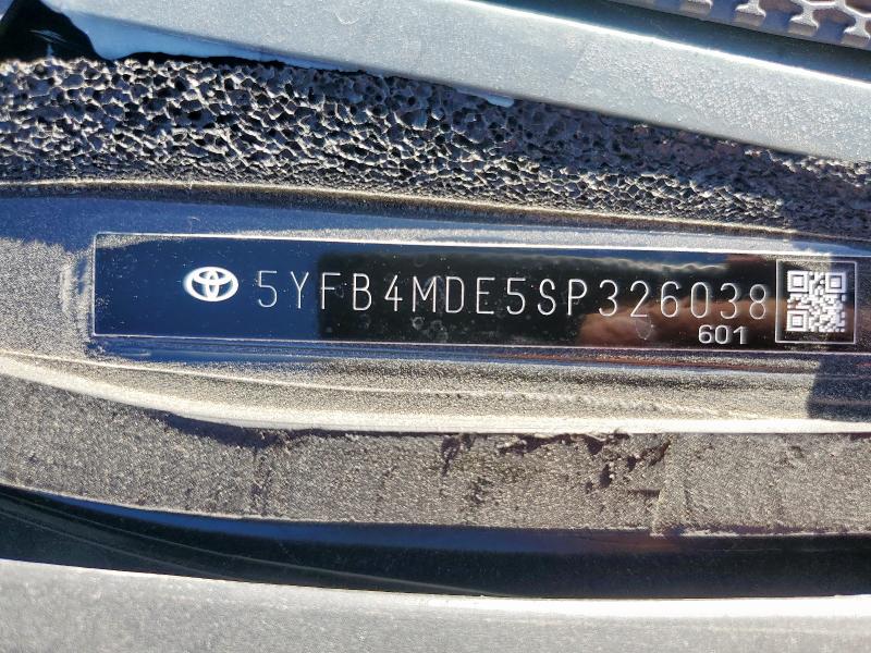 5YFB4MDE5SP326038 - 2025 TOYOTA COROLLA LE ნაცრისფერი ფოტო 12