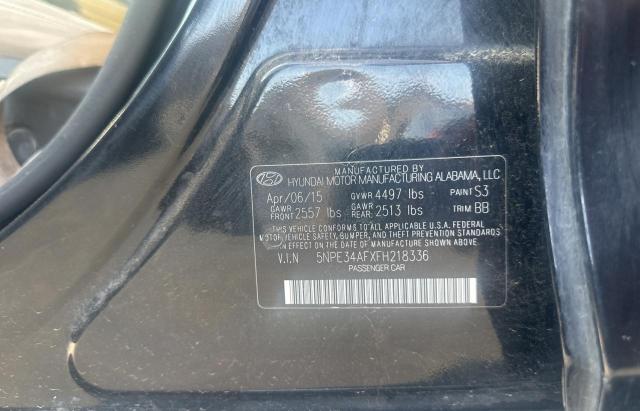 5NPE34AFXFH218336 - 2015 HYUNDAI SONATA SPORT BLACK photo 10