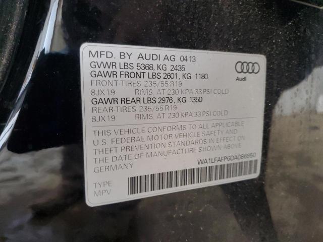 WA1LFAFP6DA086950 - 2013 AUDI Q5 PREMIUM PLUS BLACK photo 13