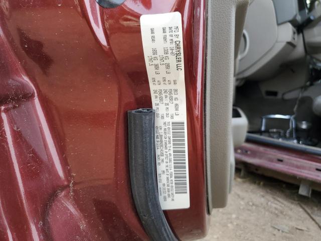 1J8HH48N28C141058 - 2008 JEEP COMMANDER SPORT წითელი ფოტო 10