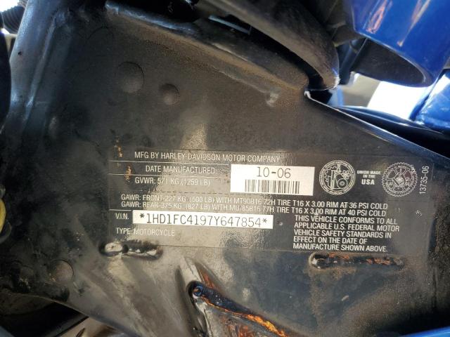 1HD1FC4197Y647854 - 2007 HARLEY-DAVIDSON FLHTCUI 蓝色 照片 8