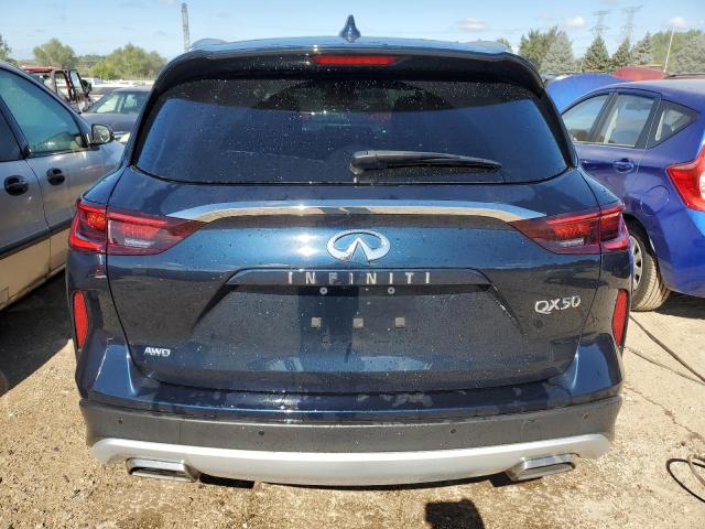 3PCAJ5BB4NF106750 - 2022 INFINITI QX50 LUXE BLUE photo 6