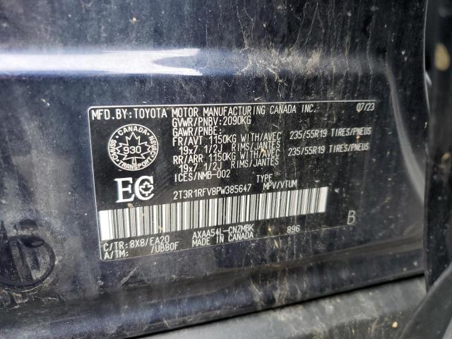 2T3R1RFV8PW385647 - 2023 TOYOTA RAV4 XLE BLUE photo 13