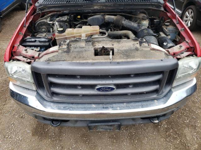 3FTNF20L84MA13821 - 2004 FORD F250 SUPER DUTY RED photo 11