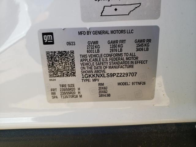 1GKKNXLS9PZ229707 - 2023 GMC ACADIA DENALI WHITE photo 14