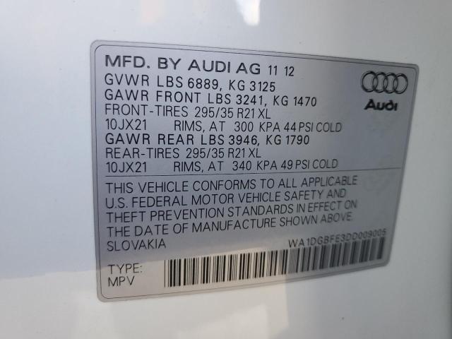 WA1DGBFE3DD009005 - 2013 AUDI Q7 PRESTIGE 白色 照片 12