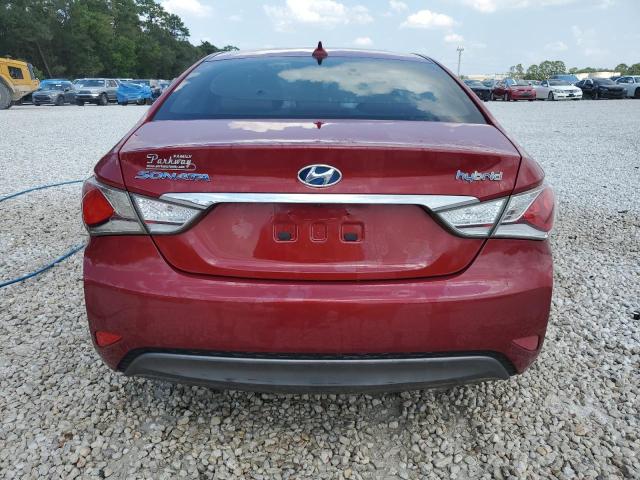 KMHEC4A44FA131615 - 2015 HYUNDAI SONATA HYBRID RED photo 6