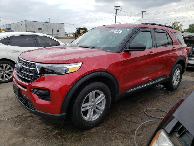 1FMSK8DH9MGA51796 - 2021 FORD EXPLORER XLT RED photo 1