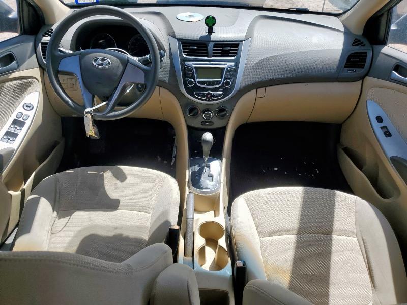 KMHCT4AE1DU561744 - 2013 HYUNDAI ACCENT GLS BLACK photo 8