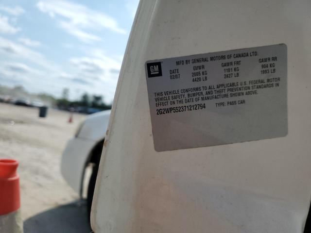 2G2WP552371212794 - 2007 PONTIAC GRAND PRIX 白色 照片 12