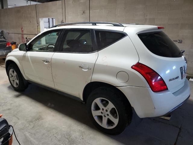 JN8AZ08W65W422320 - 2005 NISSAN MURANO SL WHITE photo 2