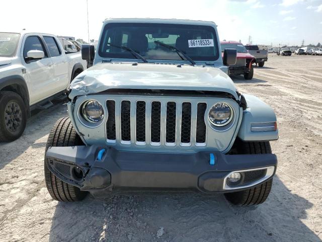 1C4JJXP63PW606159 - 2023 JEEP WRANGLER SAHARA 4XE BLUE photo 5