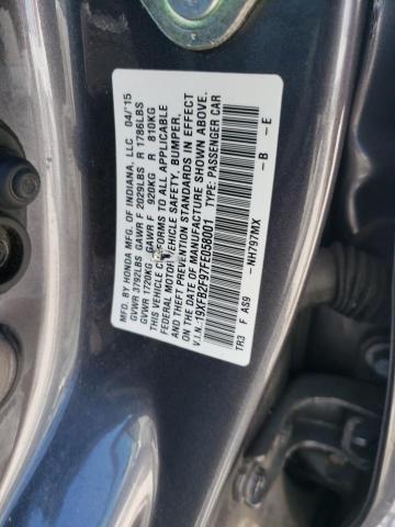 19XFB2F97FE058001 - 2015 HONDA CIVIC EXL GRAY photo 12