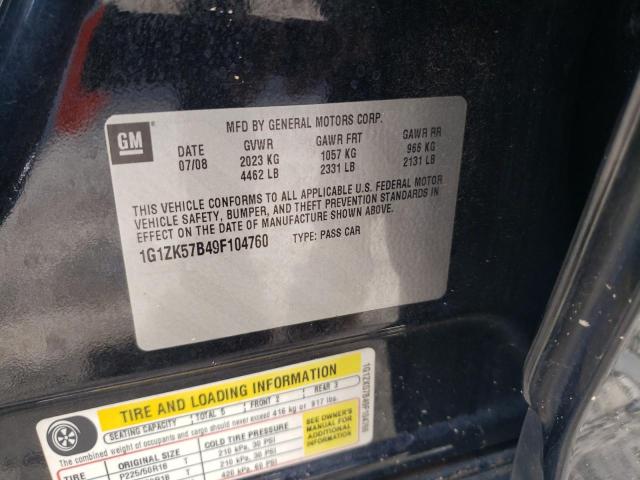 1G1ZK57B49F104760 - 2009 CHEVROLET MALIBU LTZ Qara foto 12