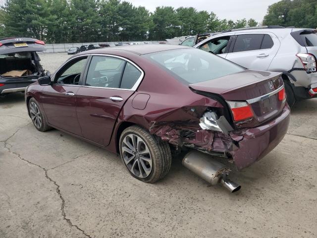 1HGCR2F54FA117845 - 2015 HONDA ACCORD SPORT BURGUNDY photo 2