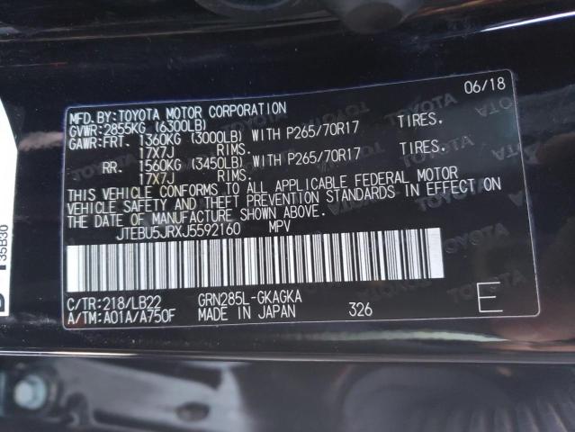 JTEBU5JRXJ5592160 - 2018 TOYOTA 4RUNNER SR5/SR5 PREMIUM 石墨色 照片 13