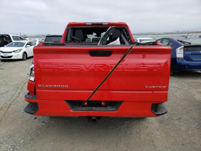 1GCPABEK7NZ587740 - 2022 CHEVROLET SILVERADO C1500 CUSTOM RED photo 6