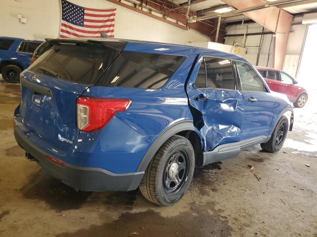 1FM5K8AW7MNA19103 - 2021 FORD EXPLORER POLICE INTERCEPTOR BLUE photo 3