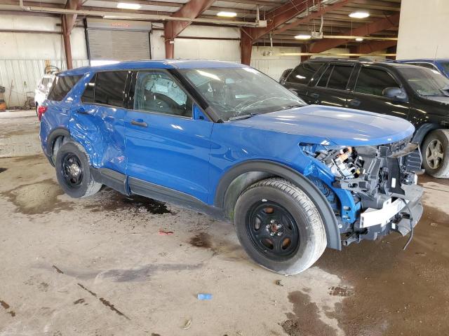 1FM5K8AW7MNA19103 - 2021 FORD EXPLORER POLICE INTERCEPTOR BLUE photo 4