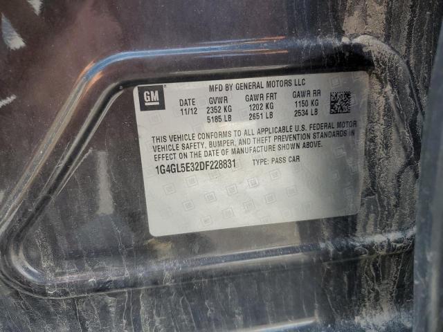 1G4GL5E32DF228831 - 2013 BUICK LACROSSE Kahverengi fotoğraf 12