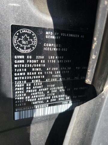 WVGJV3AX4EW538526 - 2014 VOLKSWAGEN TIGUAN S CHARCOAL photo 13