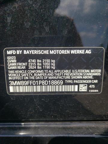 3MW89FF01P8D18869 - 2023 BMW 330XI BLACK photo 13