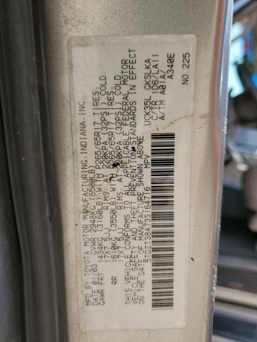 5TDZT38A73S164716 - 2003 TOYOTA SEQUOIA LIMITED SILVER photo 13